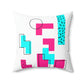 Tetris Style Spun Polyester Square Pillow
