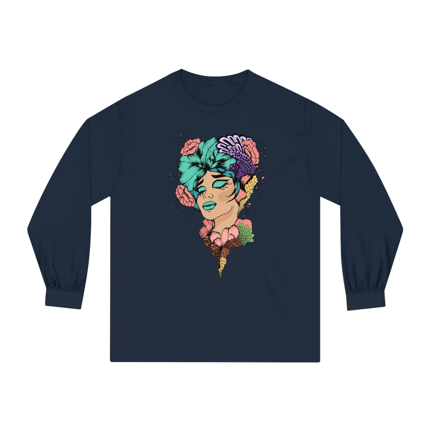 Floral Woman Alternate Unisex Classic Long Sleeve T-Shirt