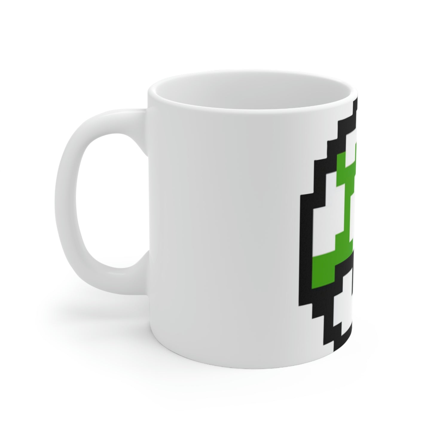 Mushroom 1UP 8 Bit Retro Ceramic Mug 11oz