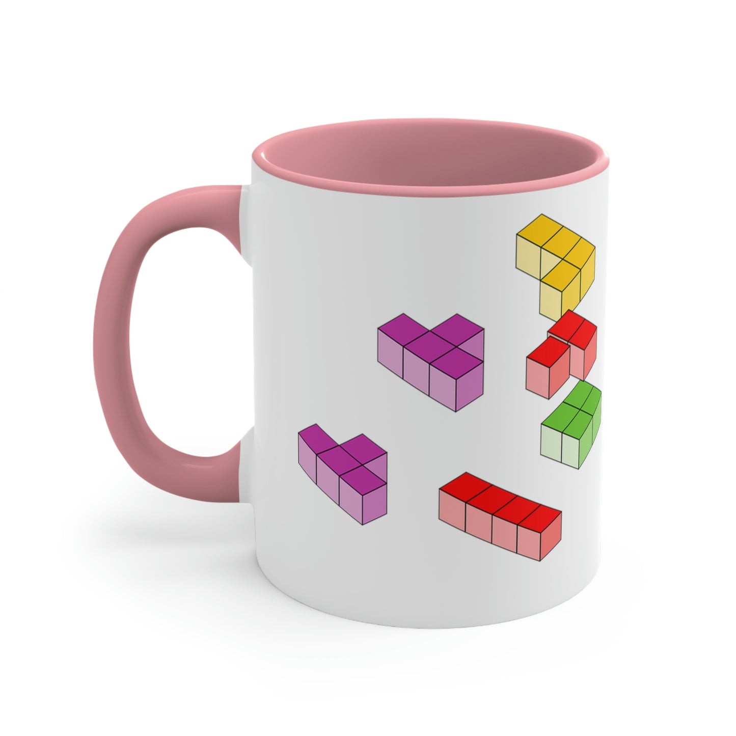 Tetris Style Accent Coffee Mug, 11oz