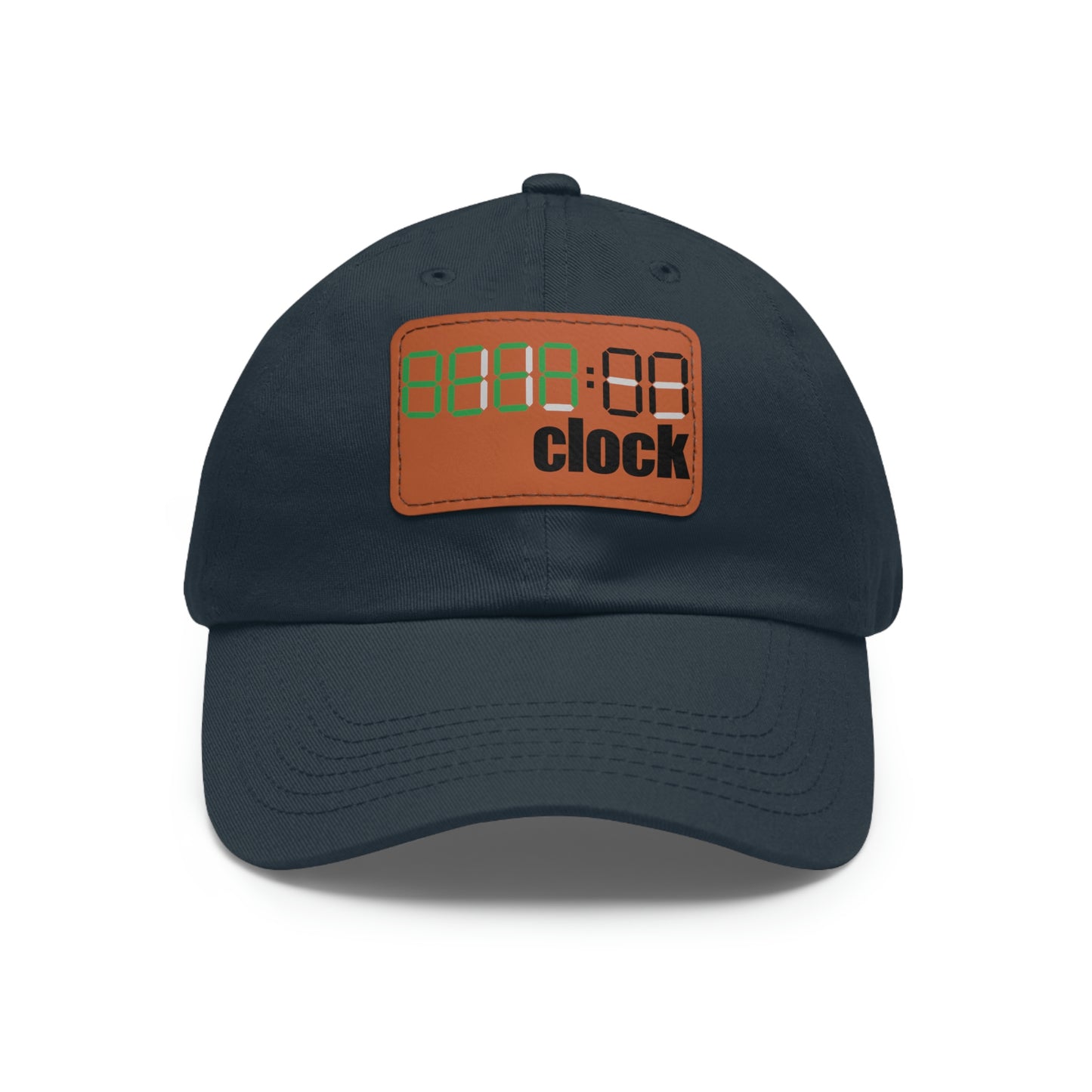 Beer on Clock Dad Hat with Leather Patch