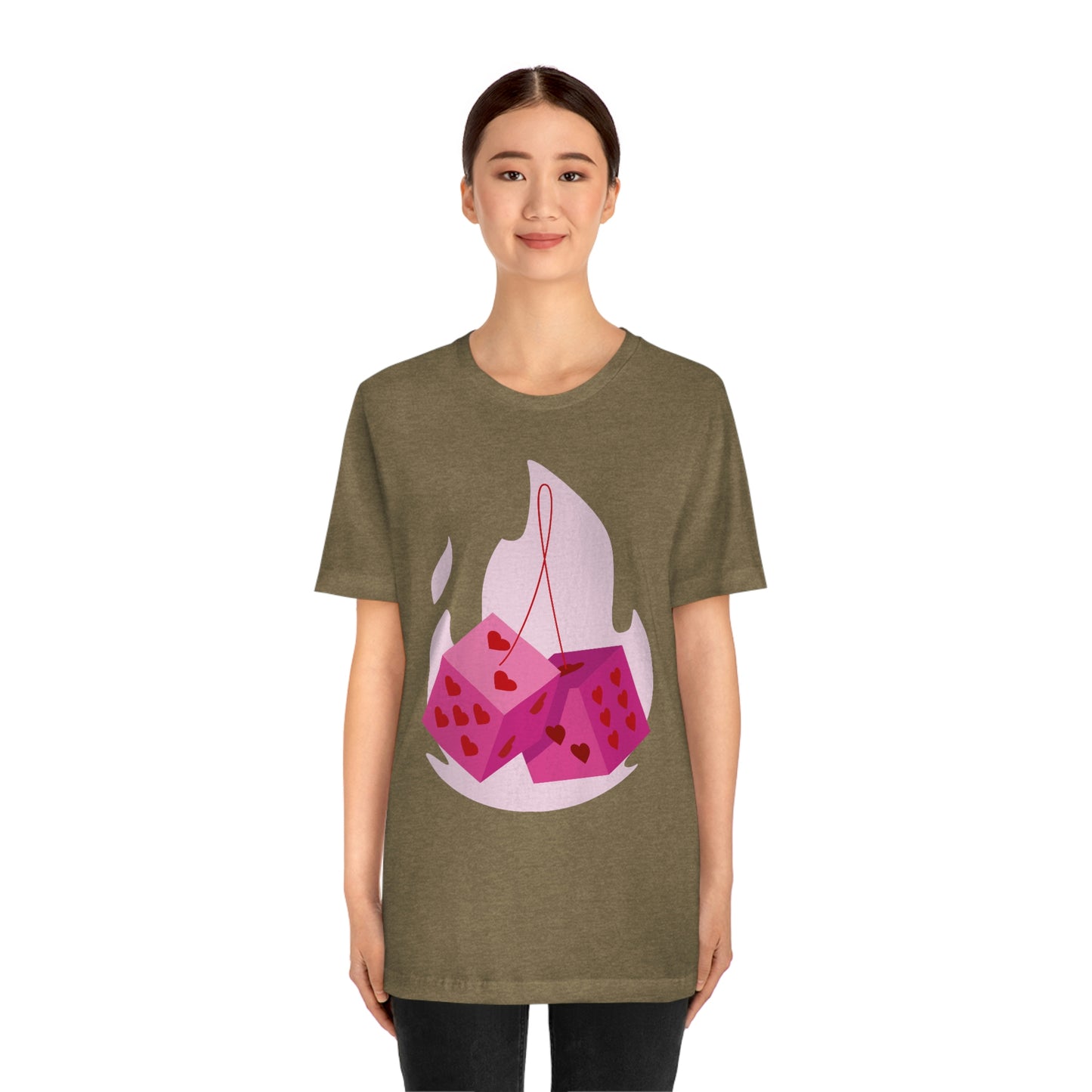 Dice Hearts Unisex Jersey Short Sleeve Tee