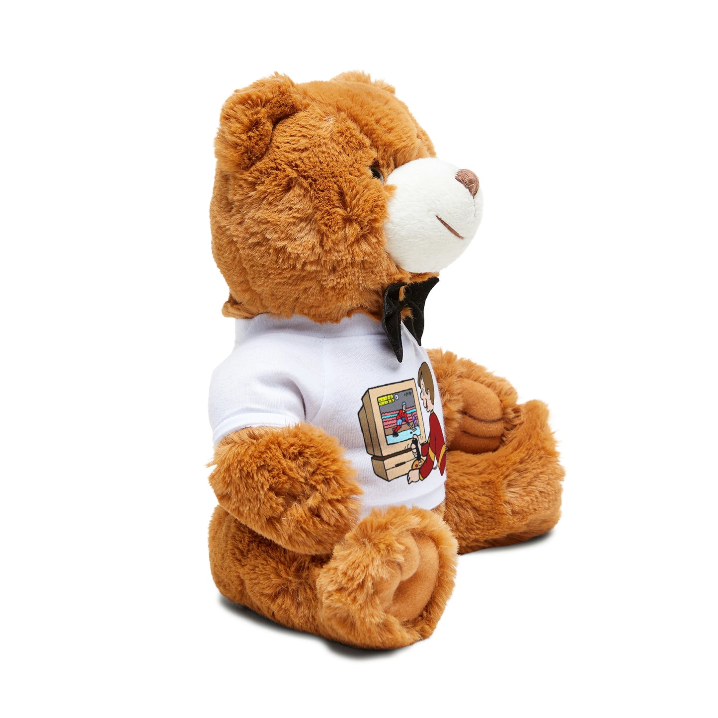 Teddy Bear with Retro Gamer T-Shirt