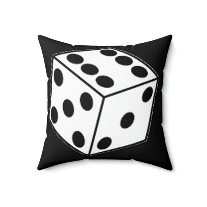 Dice Roll Spun Polyester Square Pillow