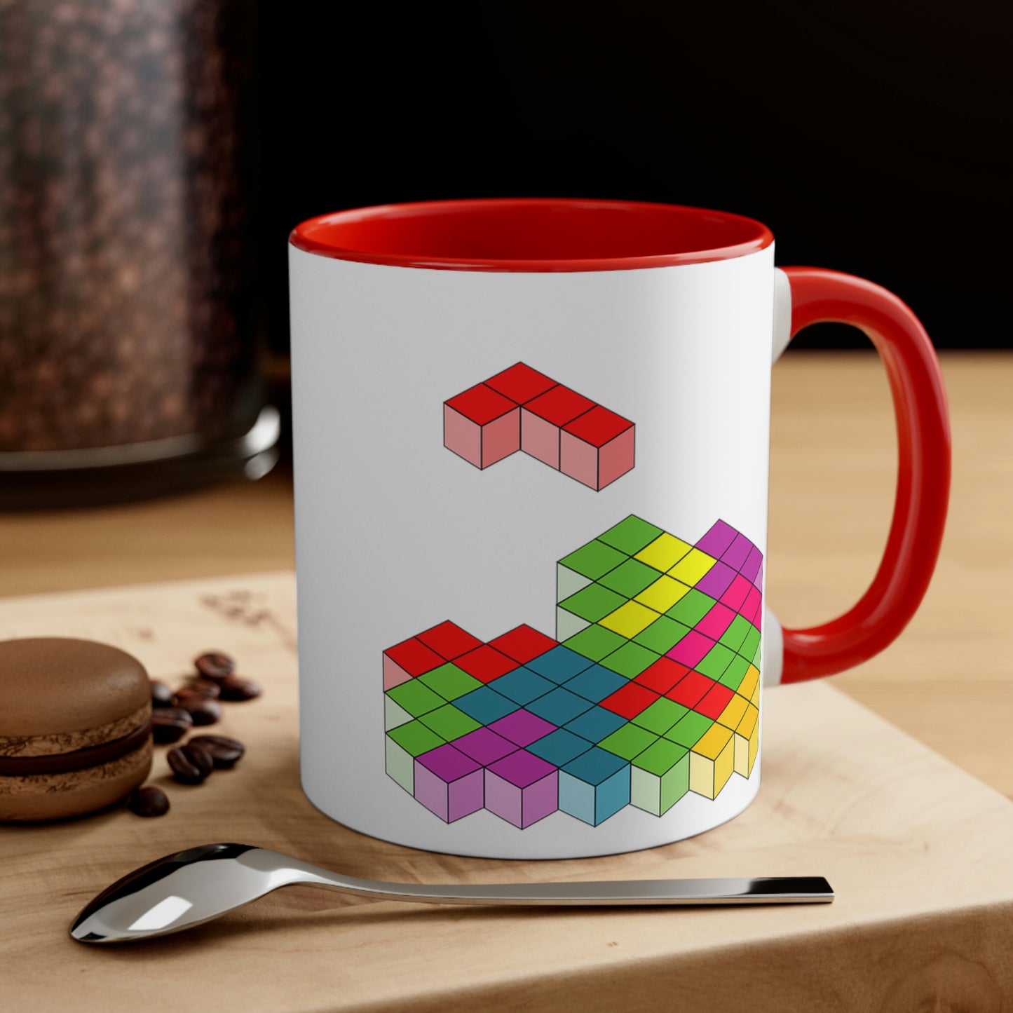 Tetris Style Accent Coffee Mug, 11oz