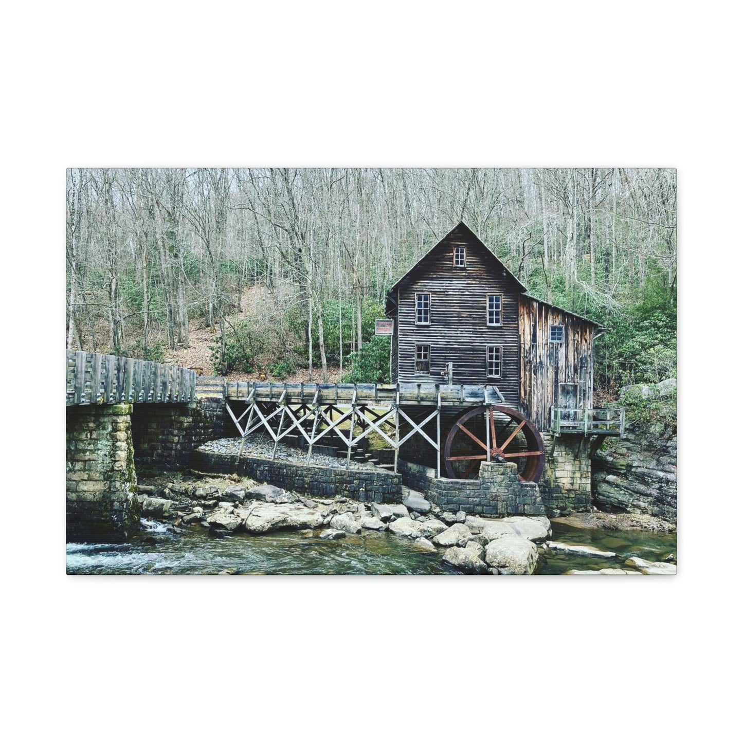 Grist Mill Scenic Canvas Gallery Wraps