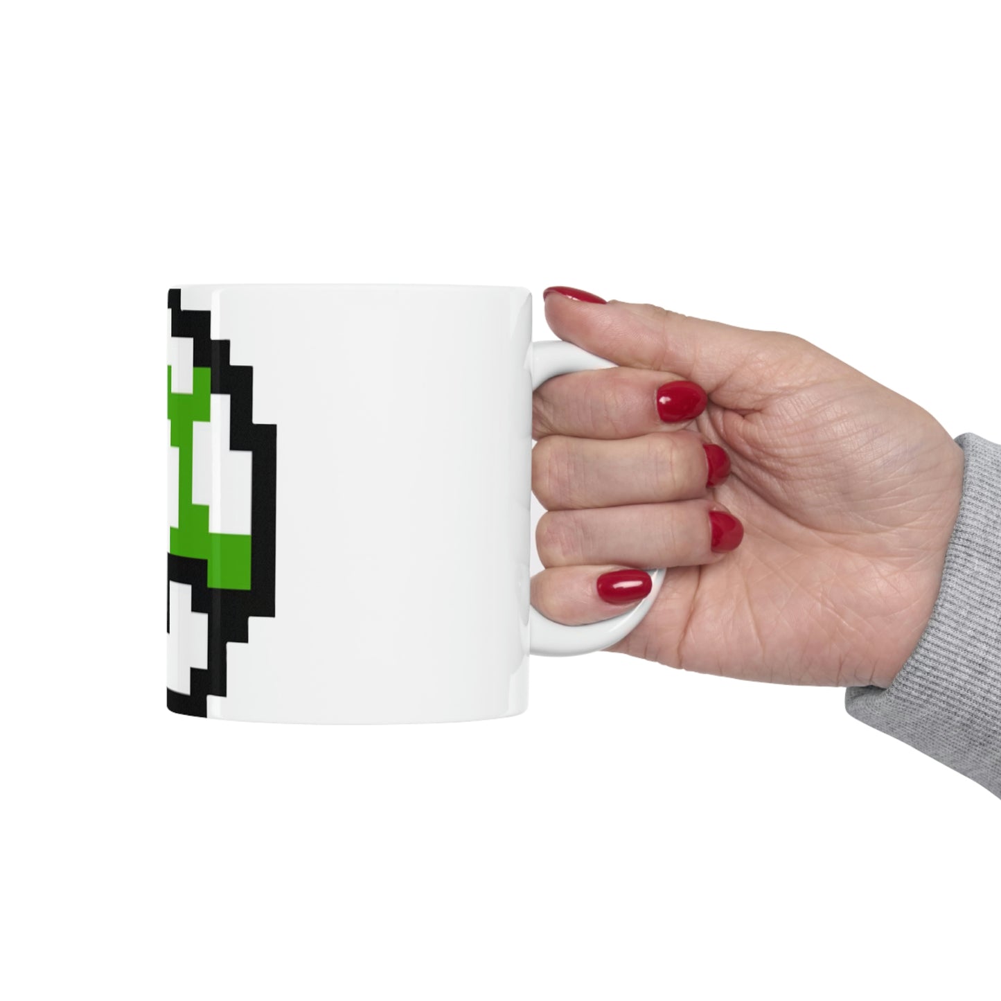 Mushroom 1UP 8 Bit Retro Ceramic Mug 11oz