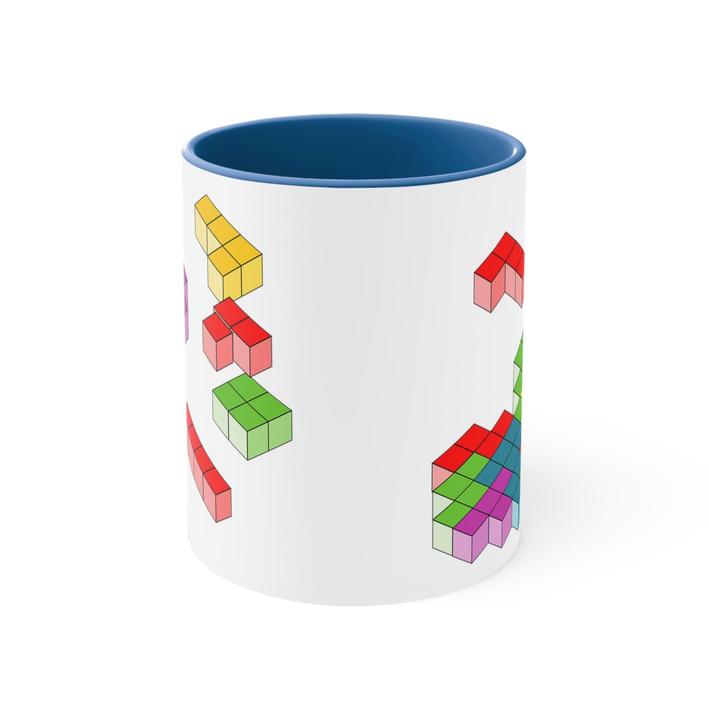 Tetris Style Accent Coffee Mug, 11oz