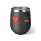 Hearts and Cherries 8 Bit Style Copper Vacuum Insulated Cup, 12oz