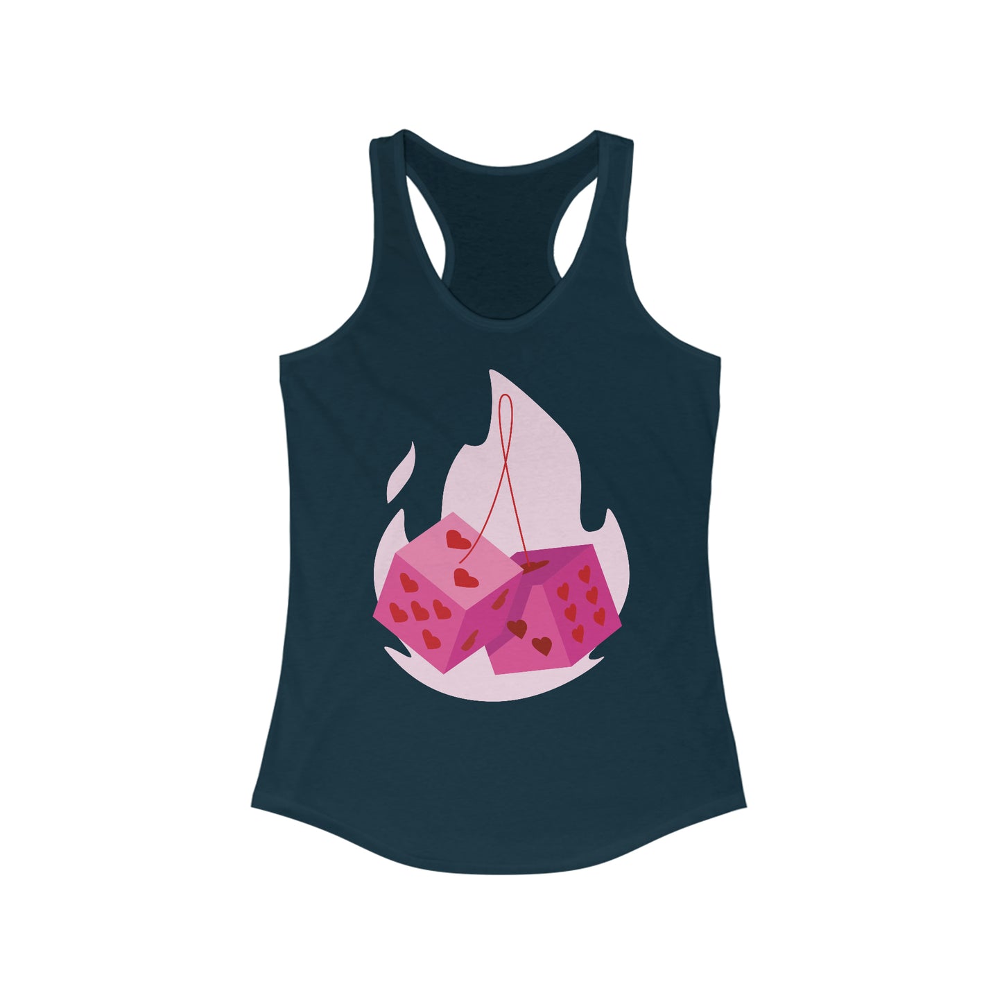 Dice Hearts Women's Ideal Racerback Tank