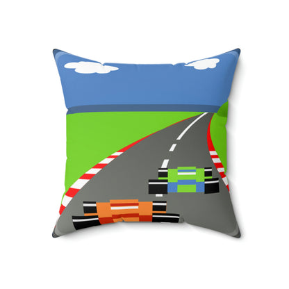 Pole Position Style Spun Polyester Square Pillow