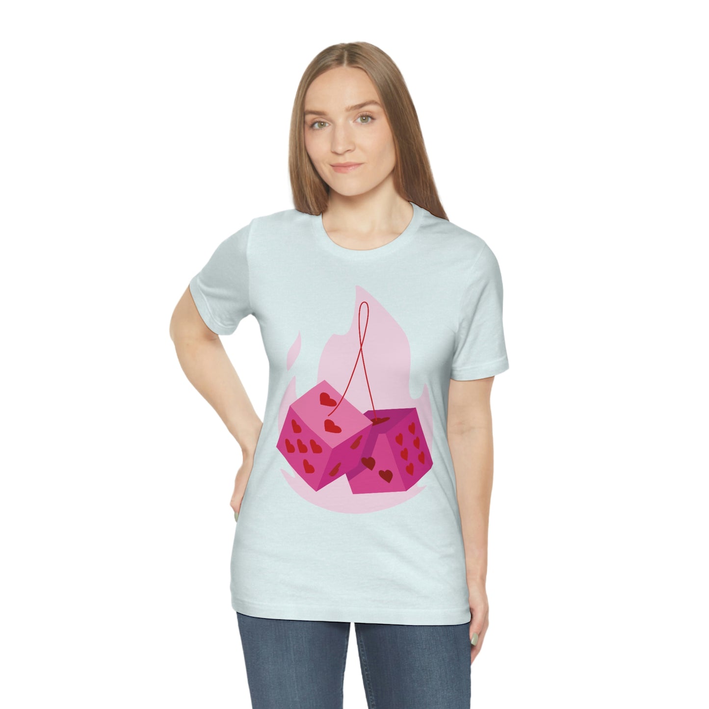 Dice Hearts Unisex Jersey Short Sleeve Tee