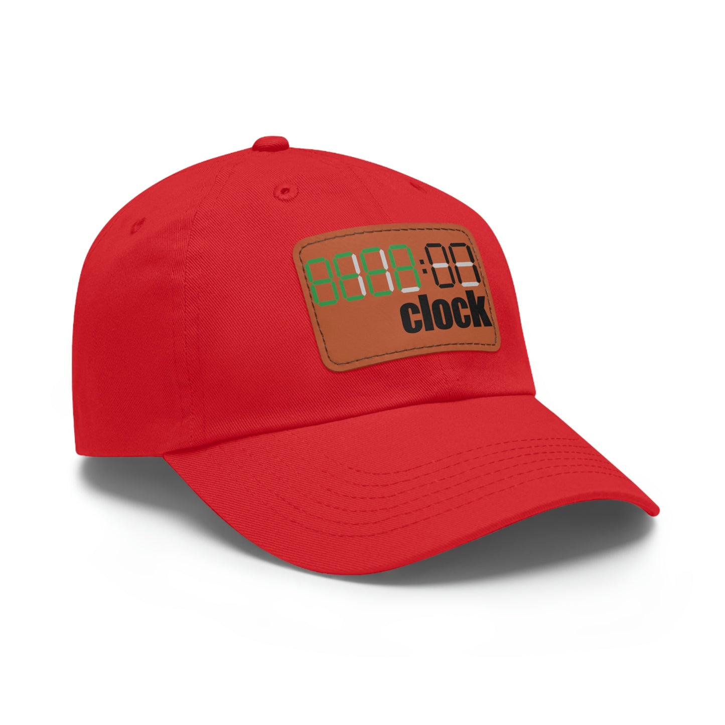 Beer on Clock Dad Hat with Leather Patch