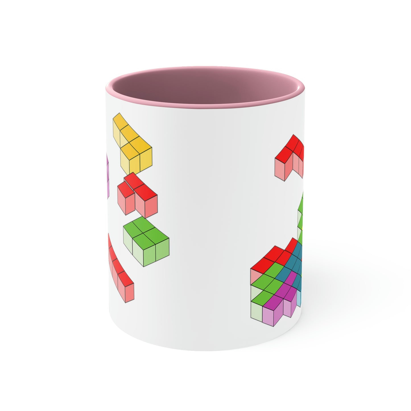 Tetris Style Accent Coffee Mug, 11oz