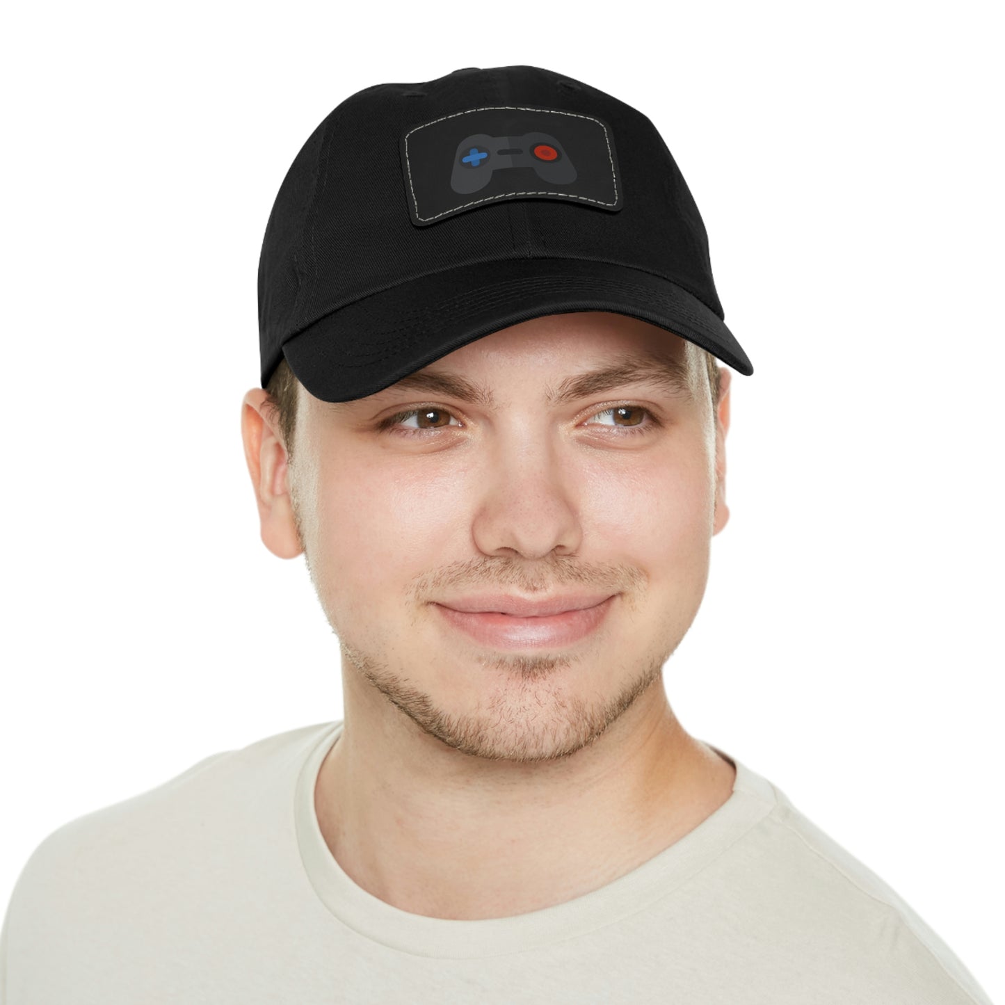 Retro Game Controller Dad Hat with Leather Patch