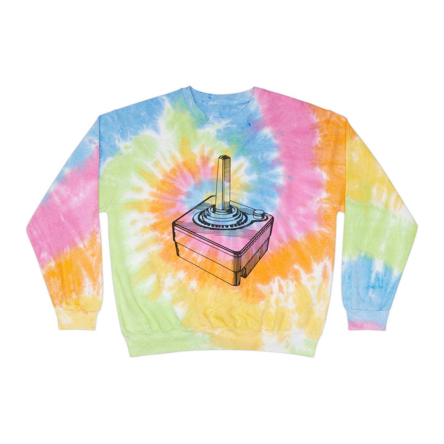 Retro Joystick Unisex Tie-Dye Sweatshirt