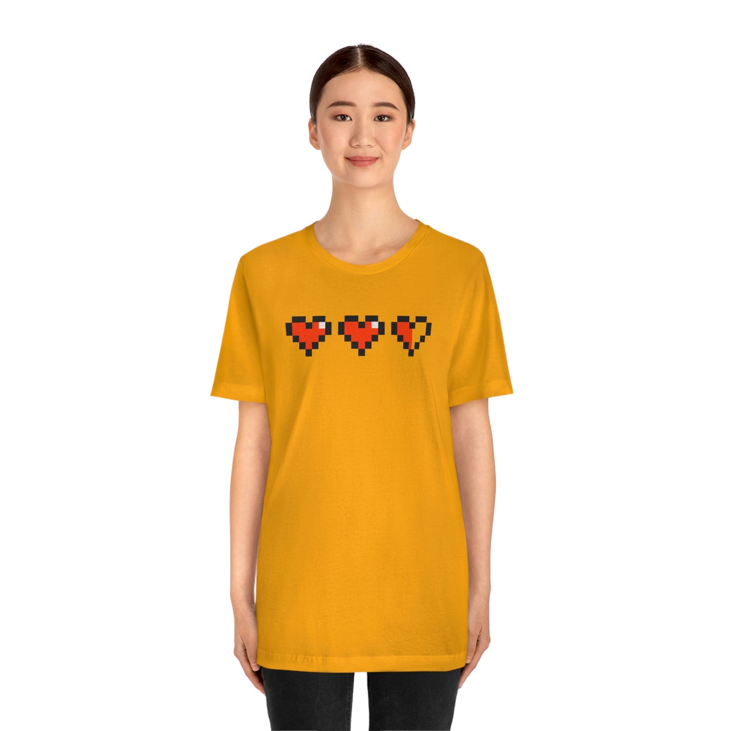 Hearts 2 1/2 8 Bit Style Unisex Jersey Short Sleeve Tee