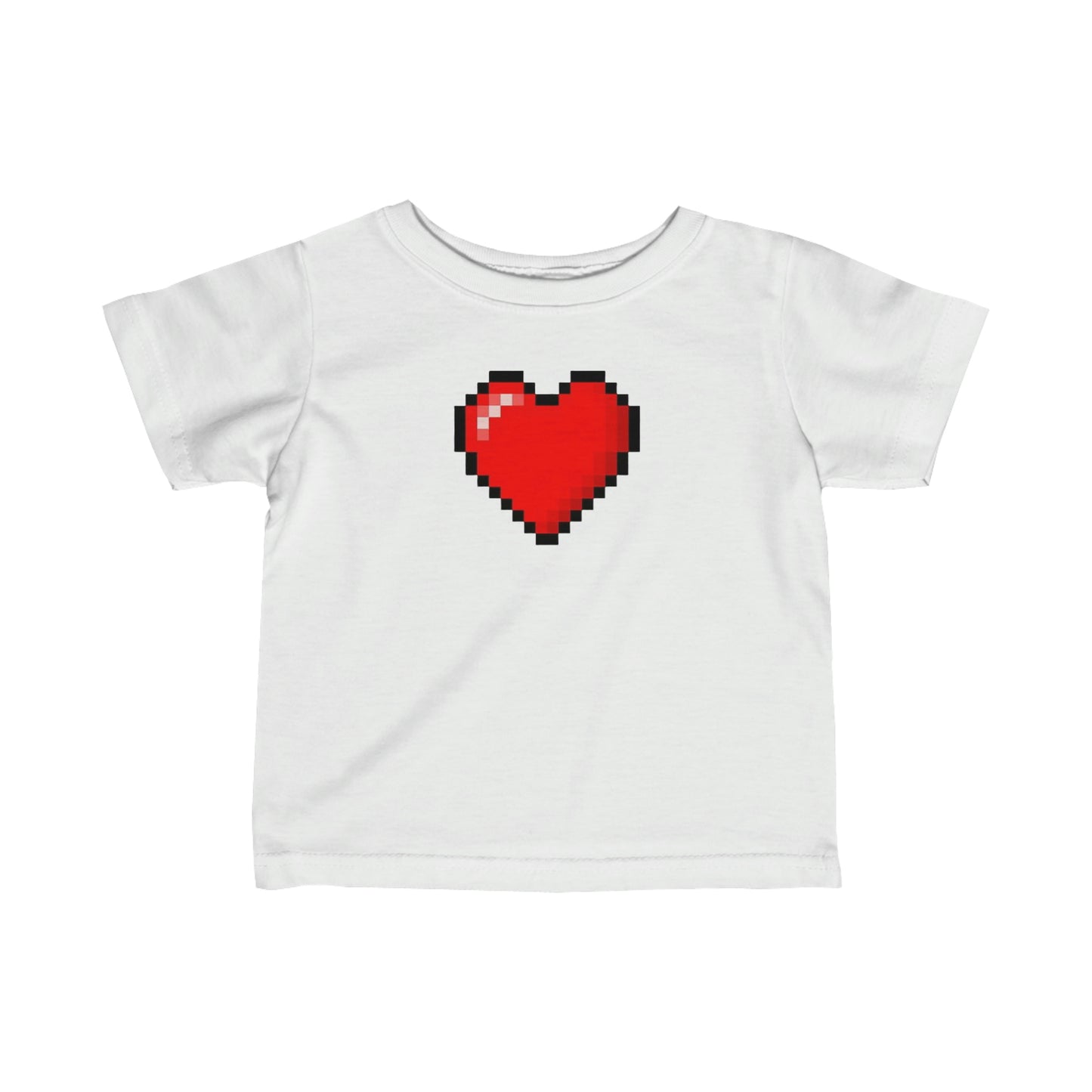 Heart 8 Bit Style Infant Fine Jersey Tee