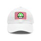 Mushroom 1 UP 8 Bit Style Dad Hat with Leather Patch