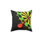 Darts Bullseye Style Cherries Spun Polyester Square Pillow