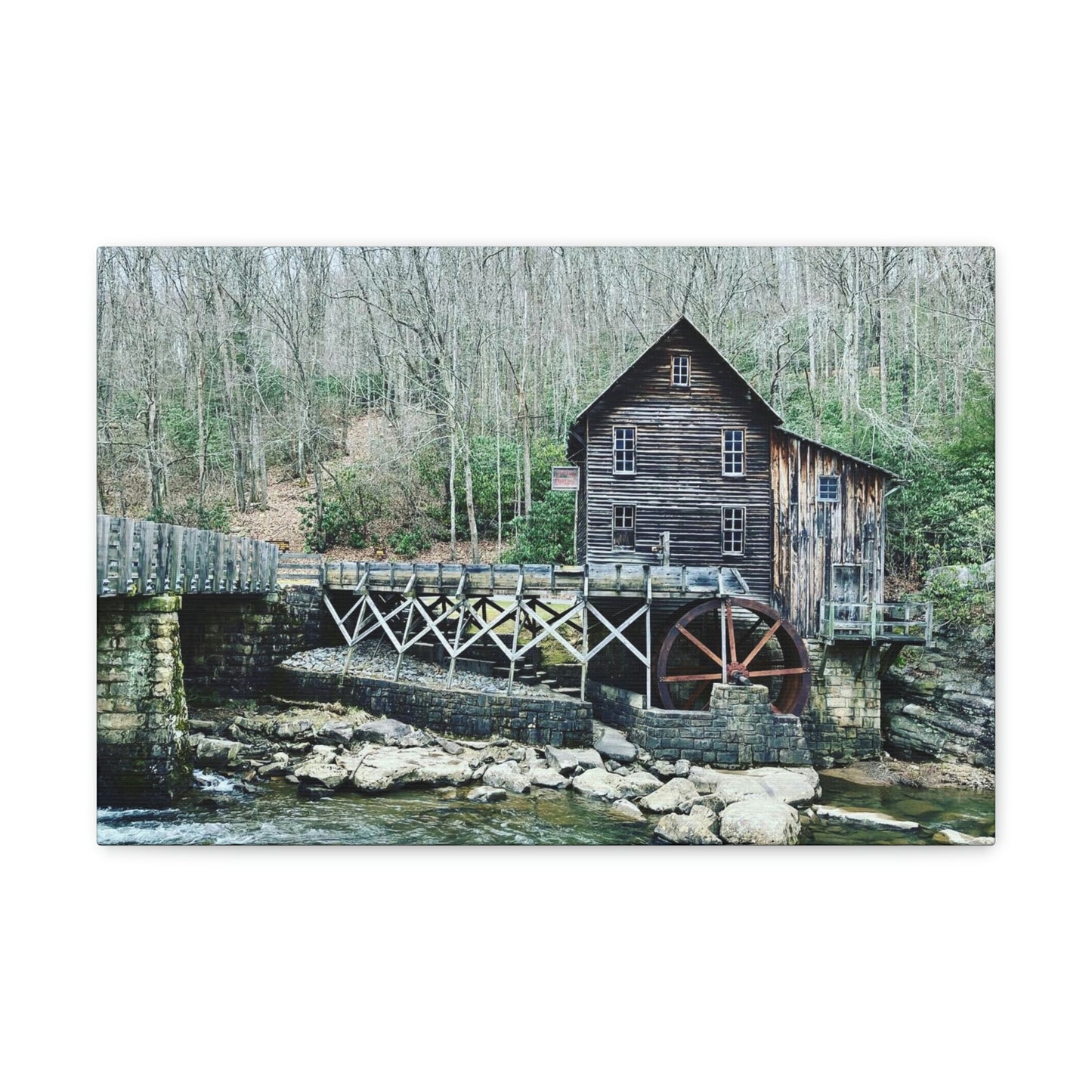 Grist Mill Scenic Canvas Gallery Wraps