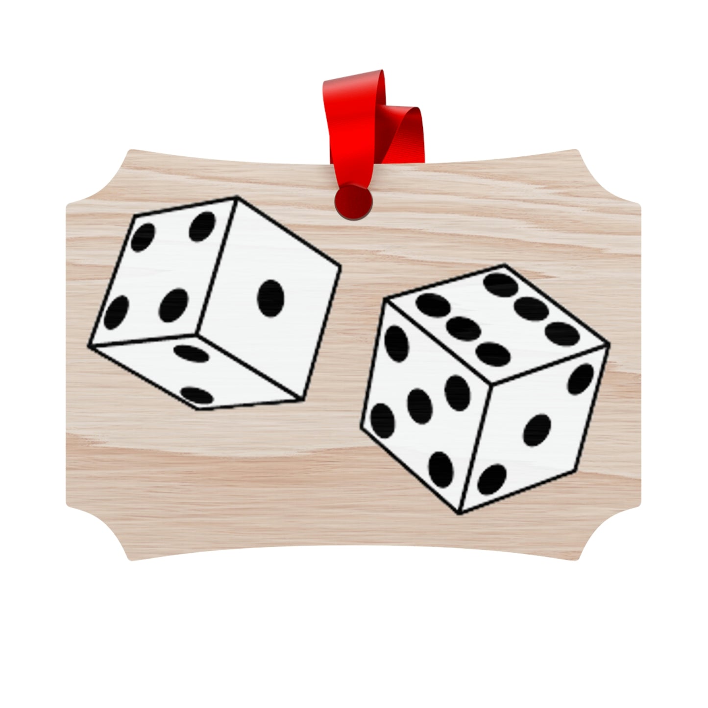 Dice Roll Wooden Christmas Ornaments