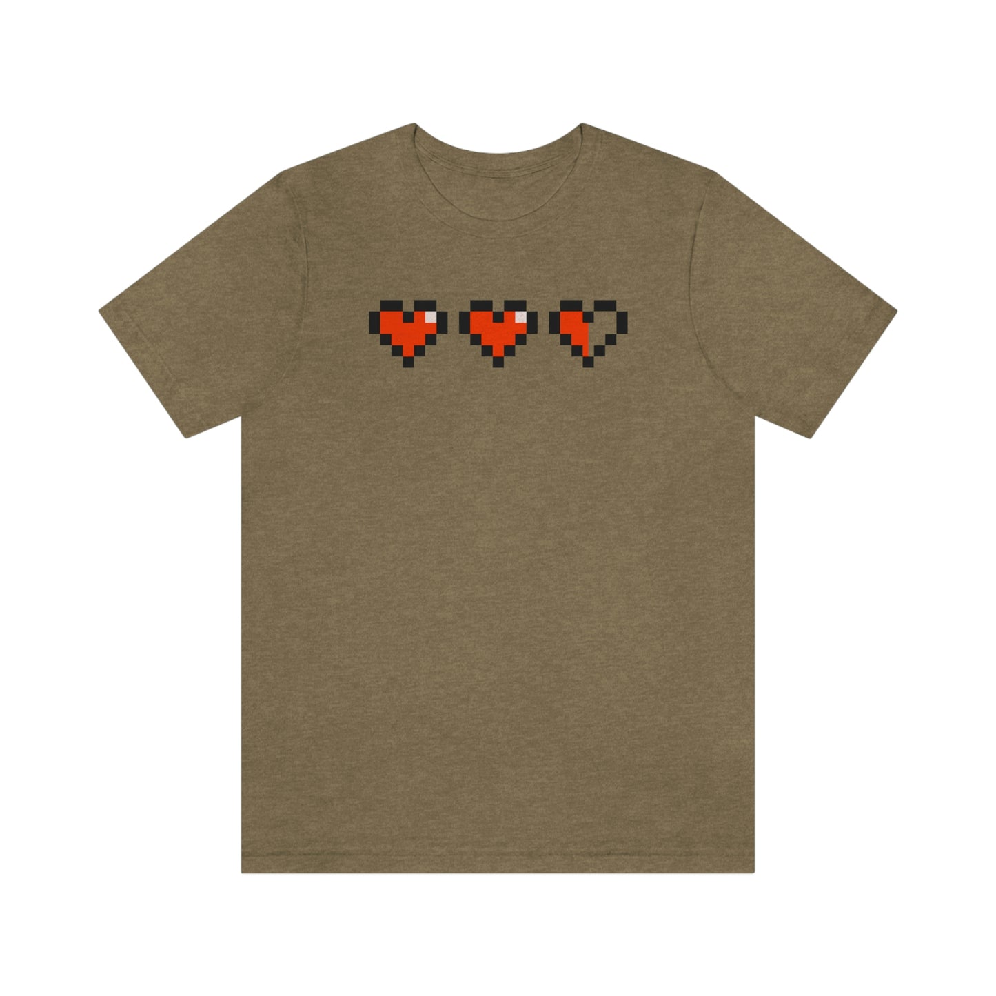 Hearts 2 1/2 8 Bit Style Unisex Jersey Short Sleeve Tee