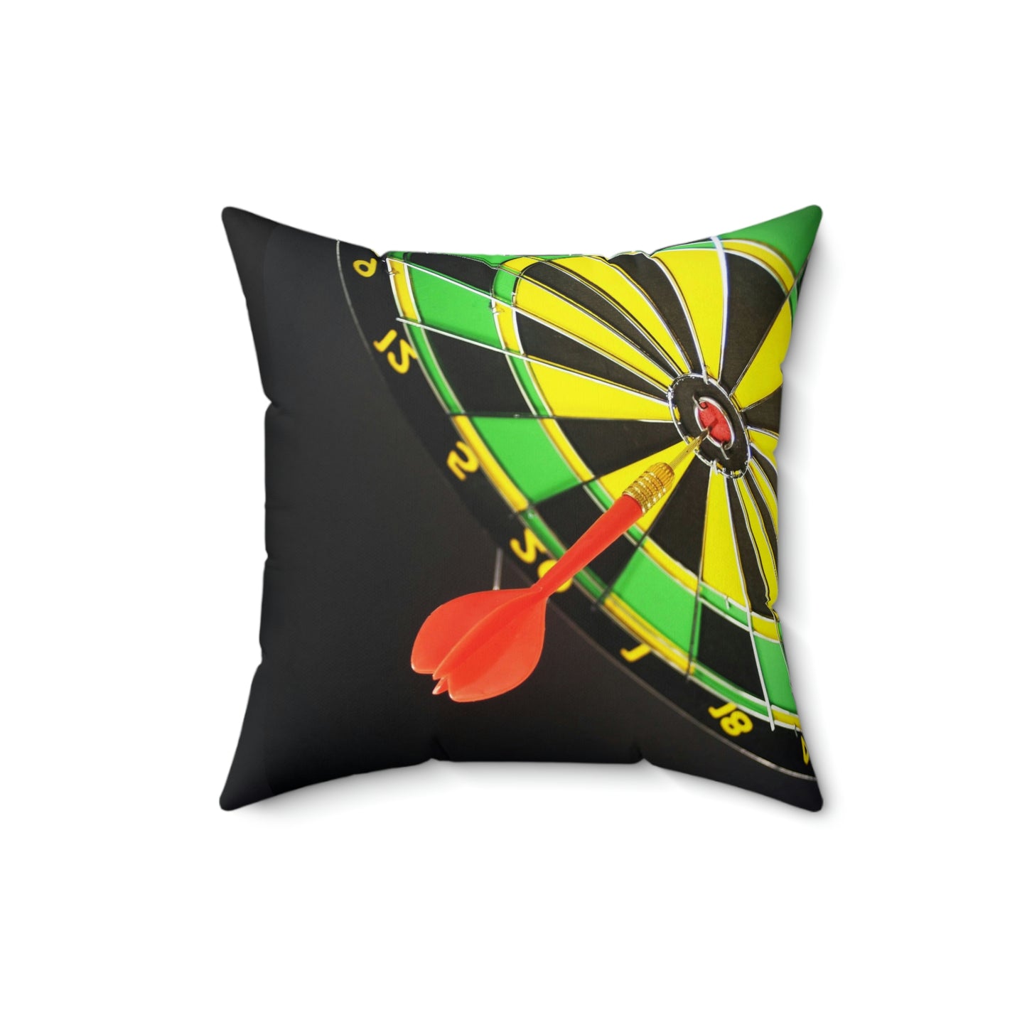 Darts Bullseye Style Cherries Spun Polyester Square Pillow