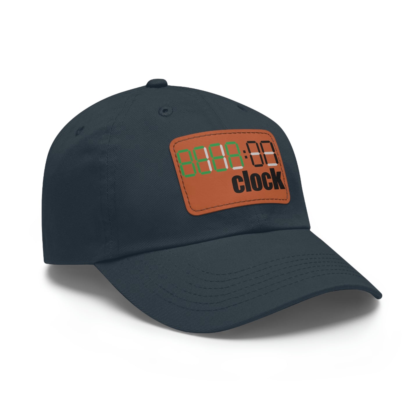 Beer on Clock Dad Hat with Leather Patch