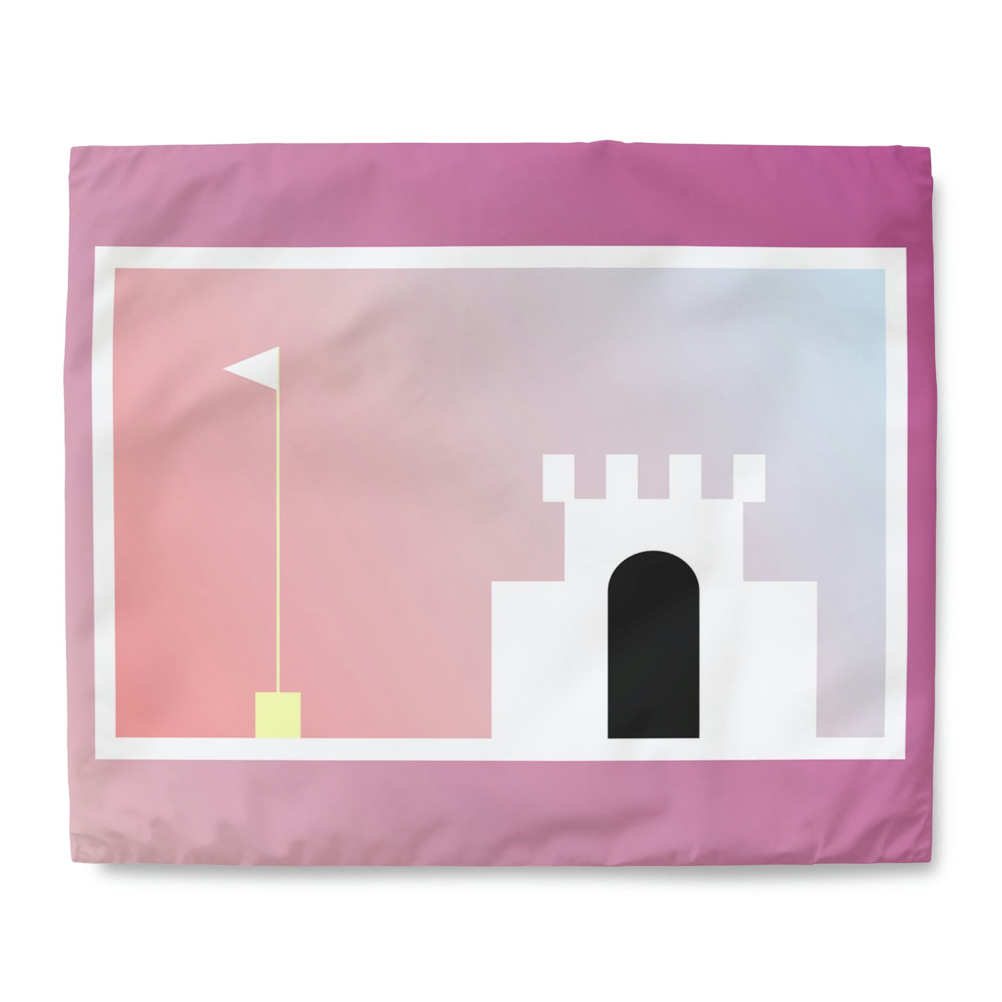 Castle 8 Bit Style Pattern Duvet Cover