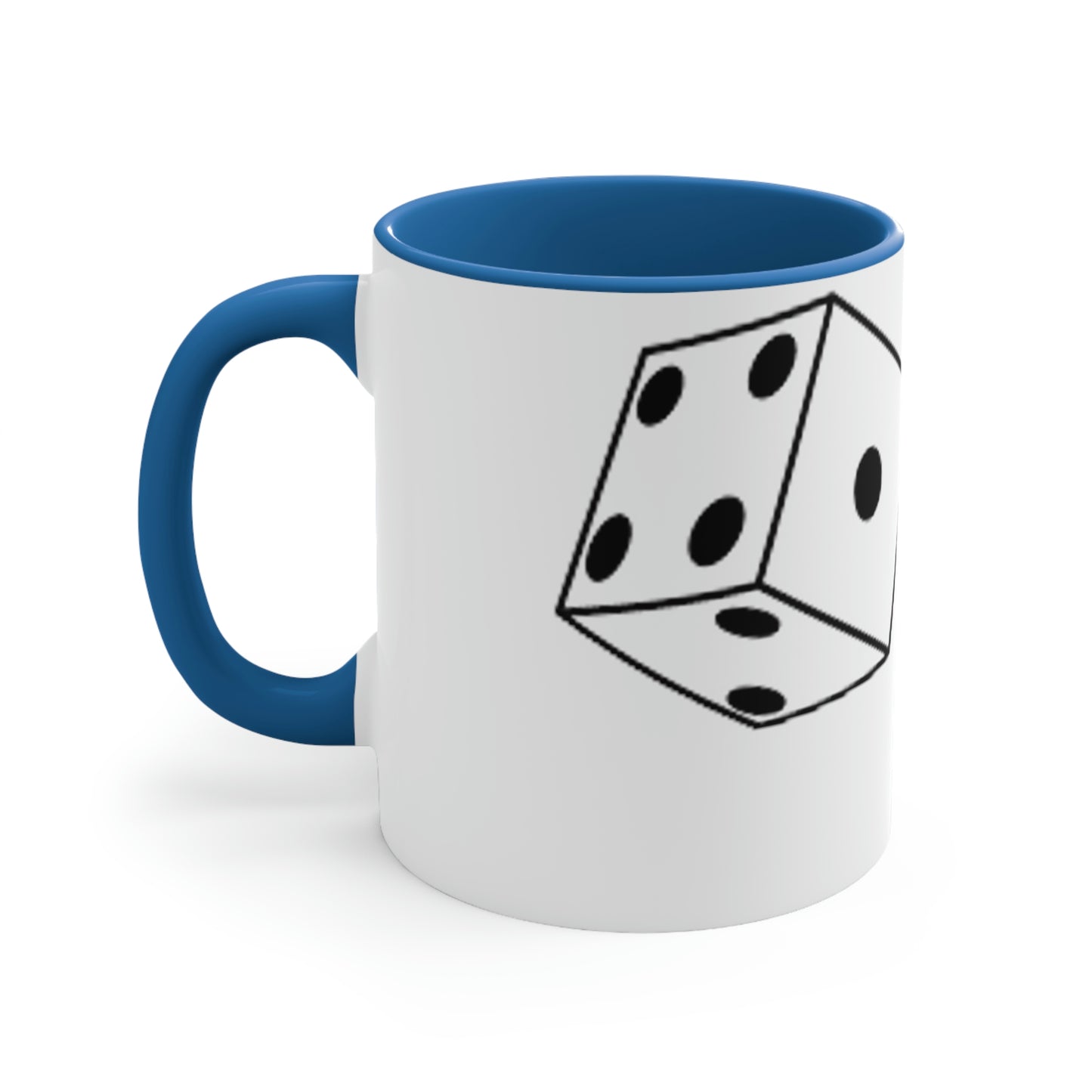 Dice Roll Accent Coffee Mug, 11oz