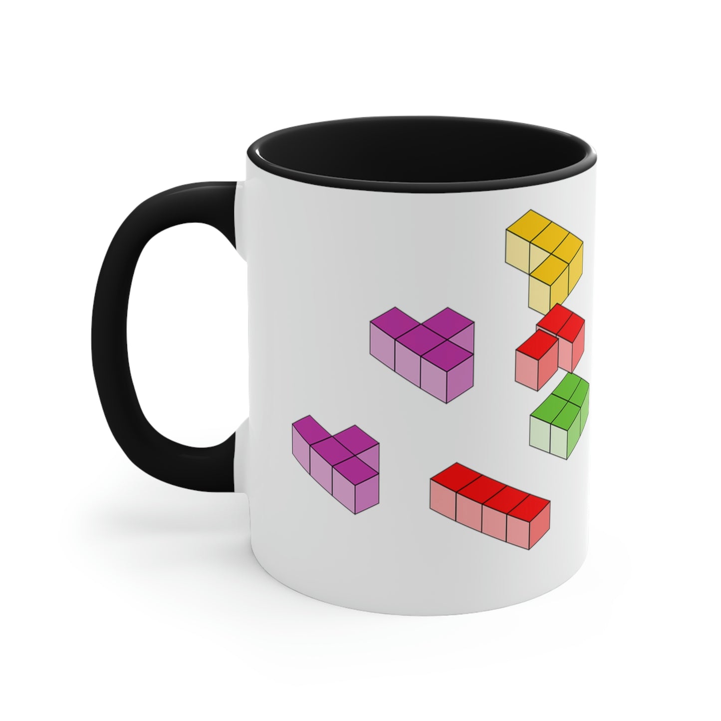 Tetris Style Accent Coffee Mug, 11oz