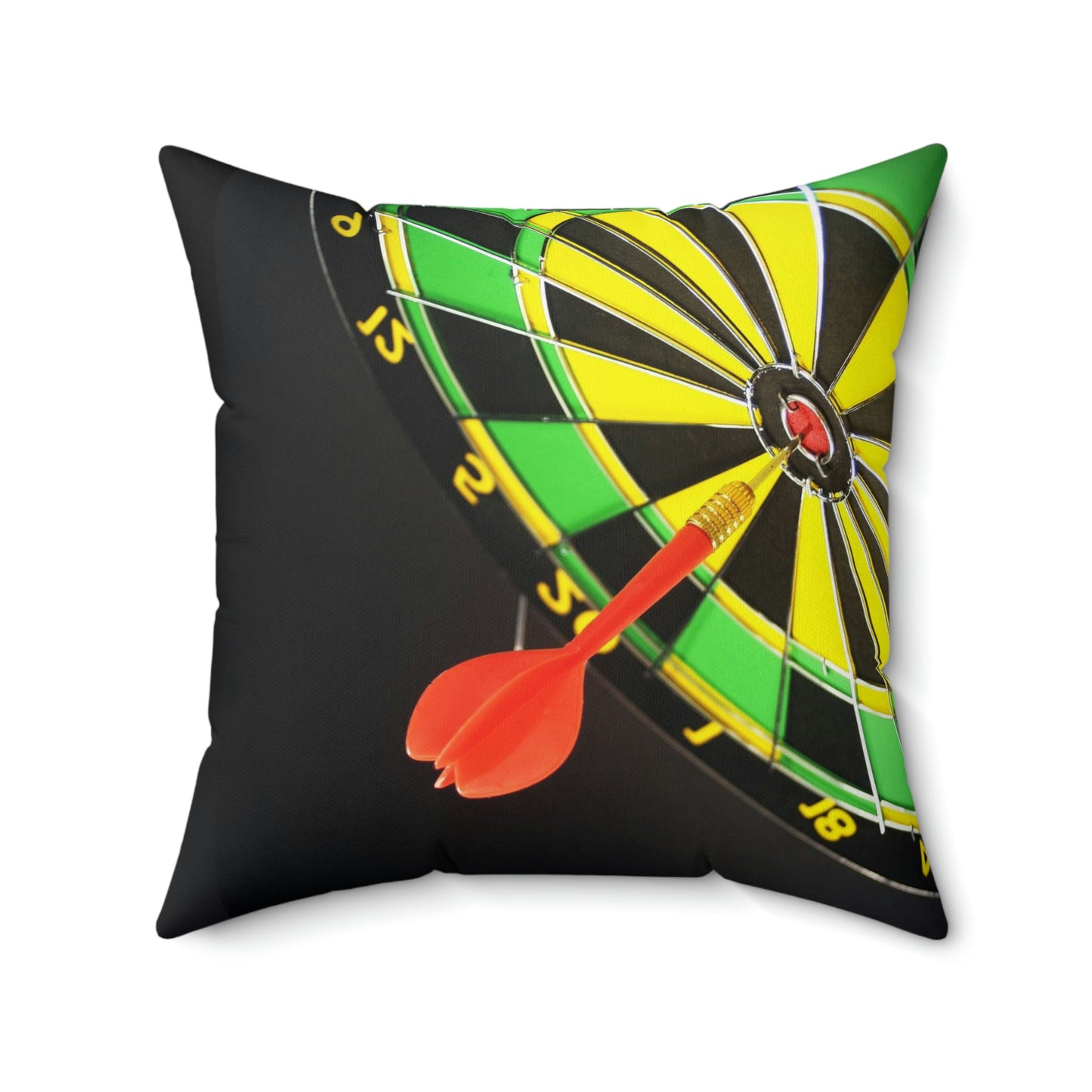 Darts Bullseye Style Cherries Spun Polyester Square Pillow