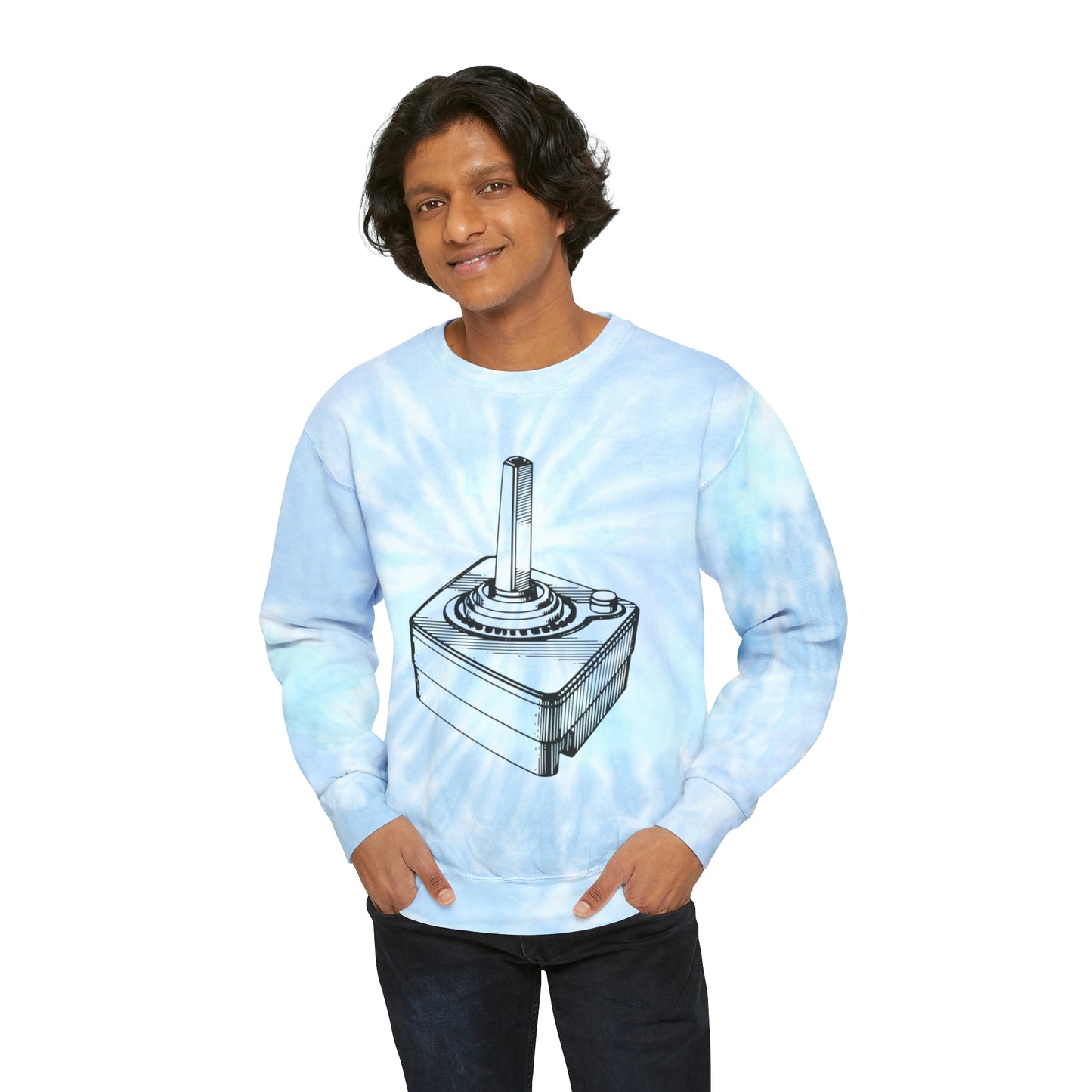 Retro Joystick Unisex Tie-Dye Sweatshirt