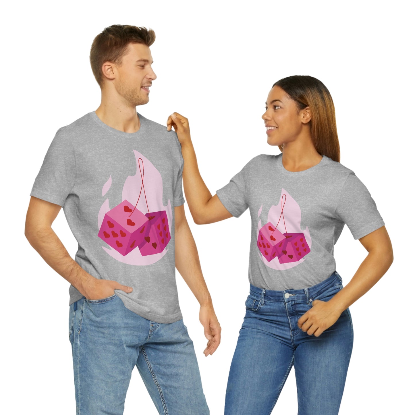 Dice Hearts Unisex Jersey Short Sleeve Tee