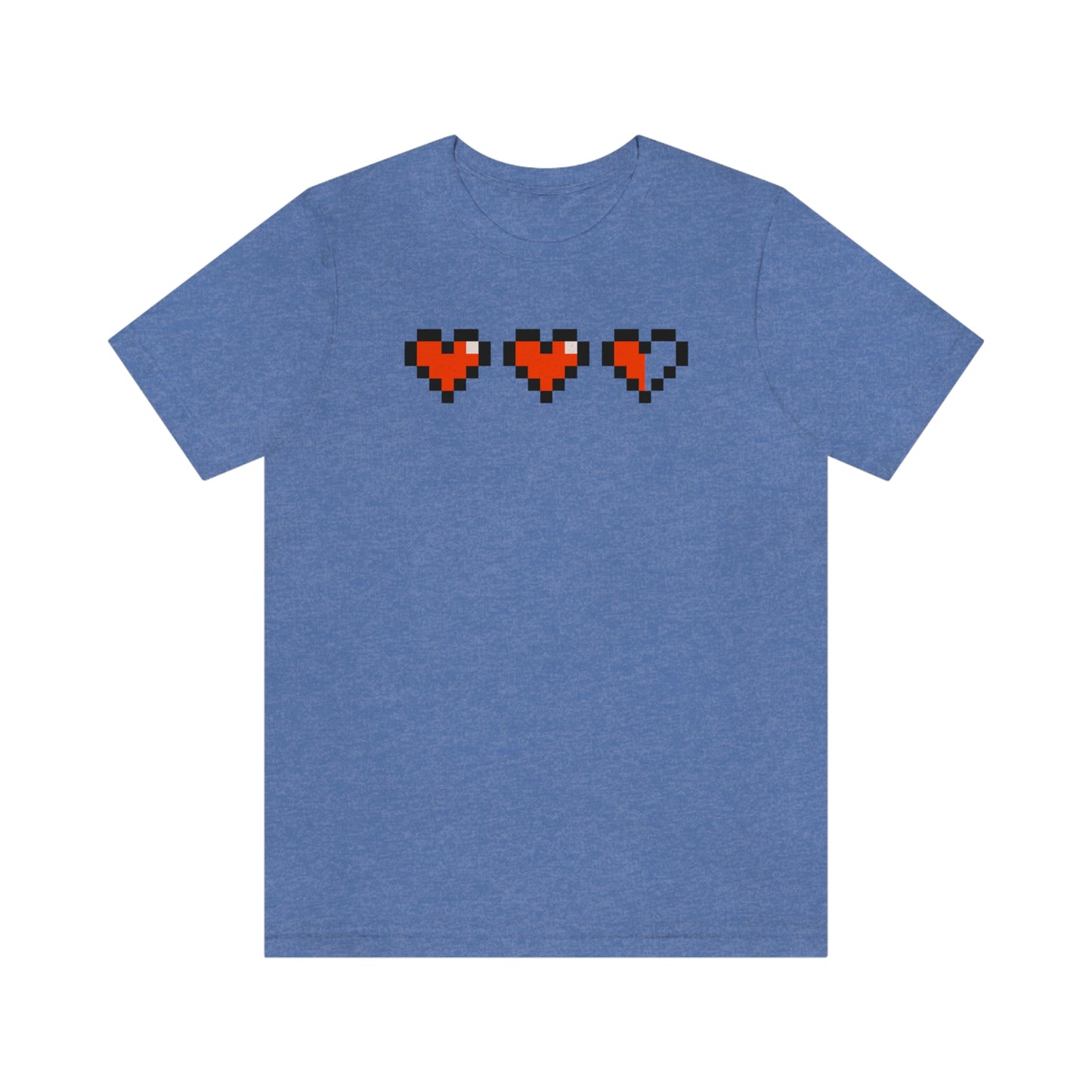 Hearts 2 1/2 8 Bit Style Unisex Jersey Short Sleeve Tee