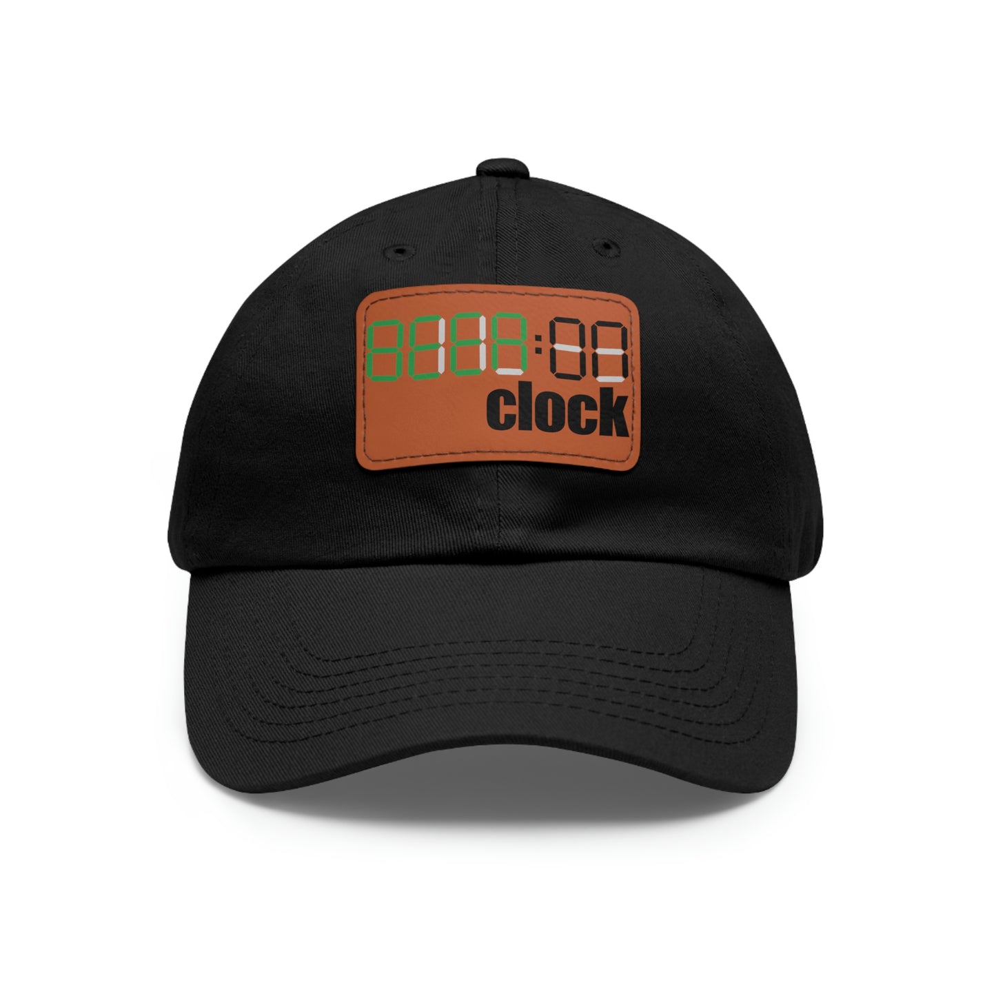 Beer on Clock Dad Hat with Leather Patch