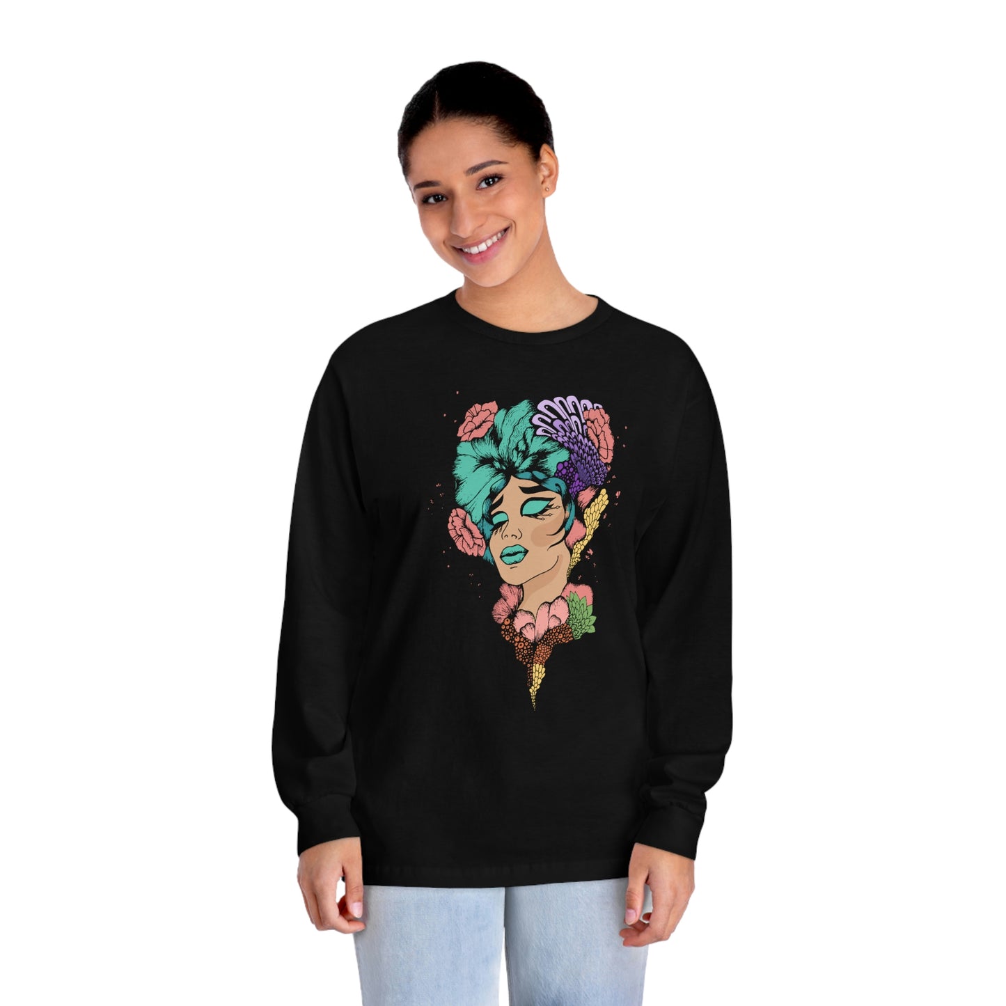 Floral Woman Alternate Unisex Classic Long Sleeve T-Shirt