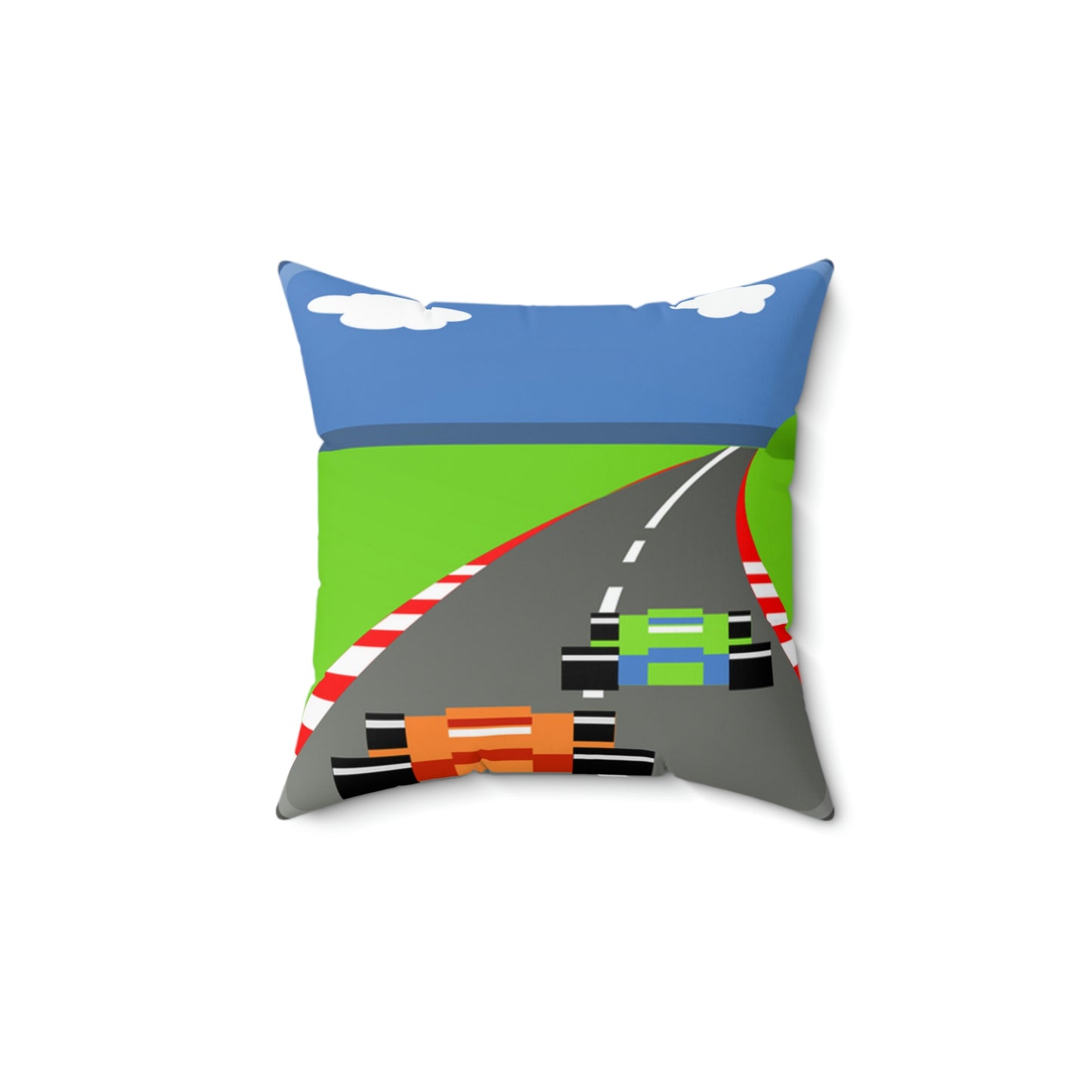 Pole Position Style Spun Polyester Square Pillow