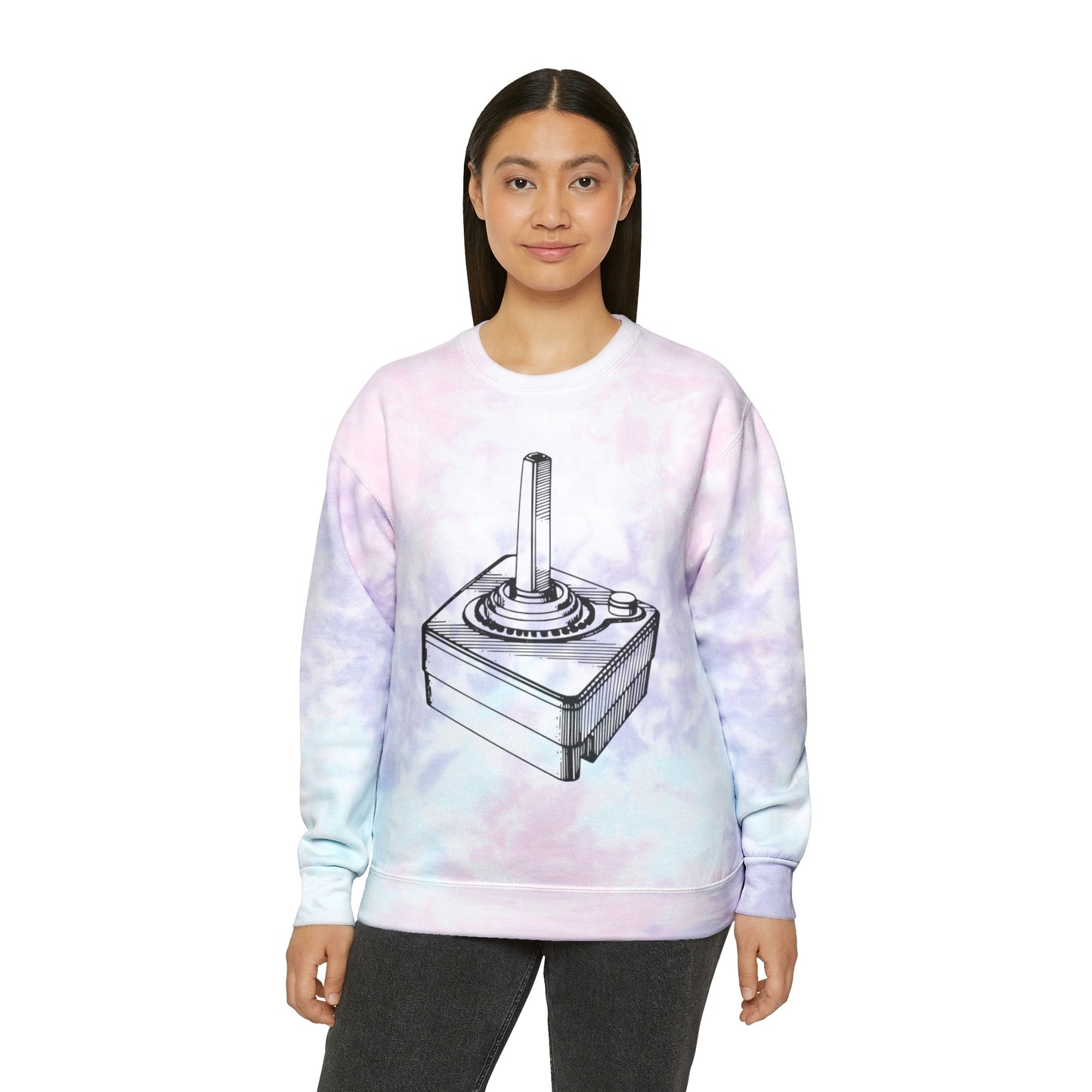 Retro Joystick Unisex Tie-Dye Sweatshirt