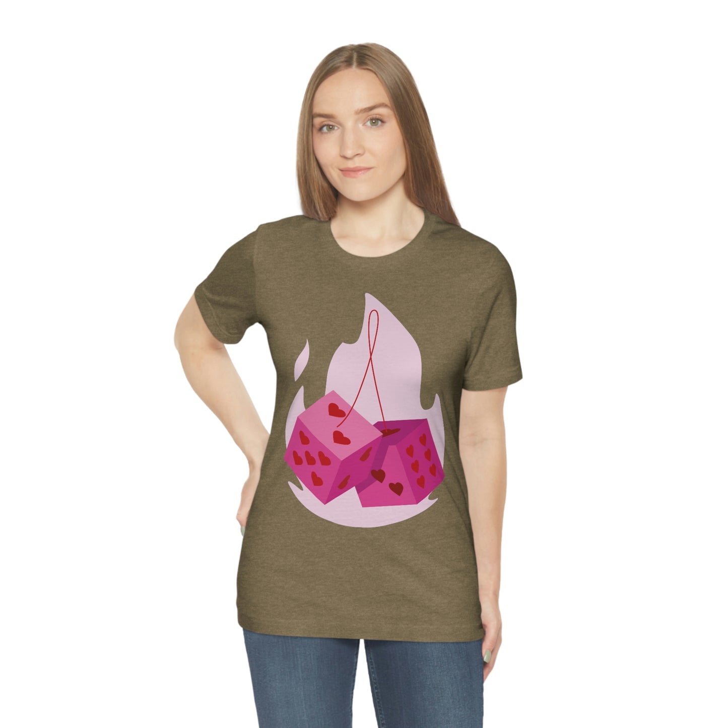 Dice Hearts Unisex Jersey Short Sleeve Tee