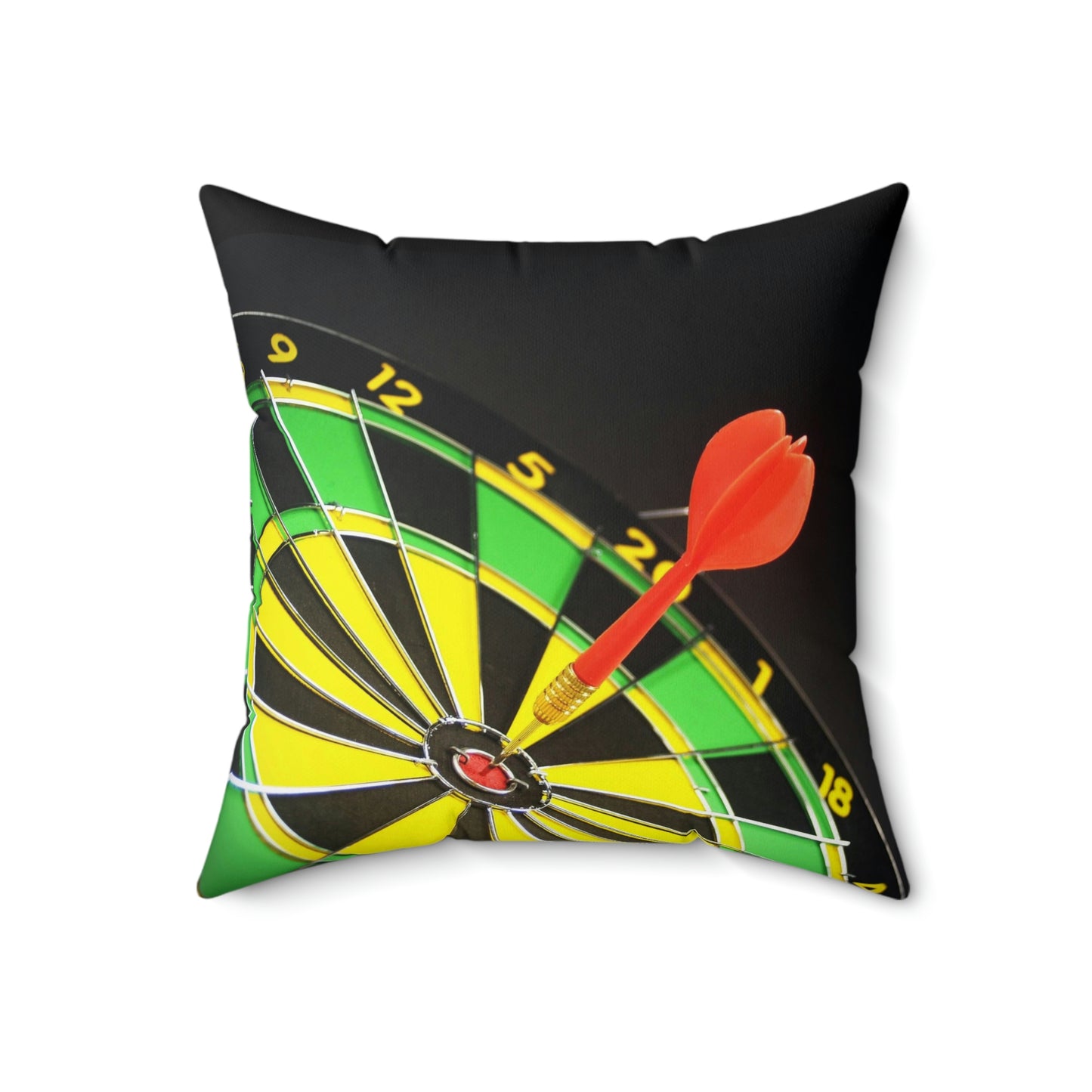 Darts Bullseye Style Cherries Spun Polyester Square Pillow