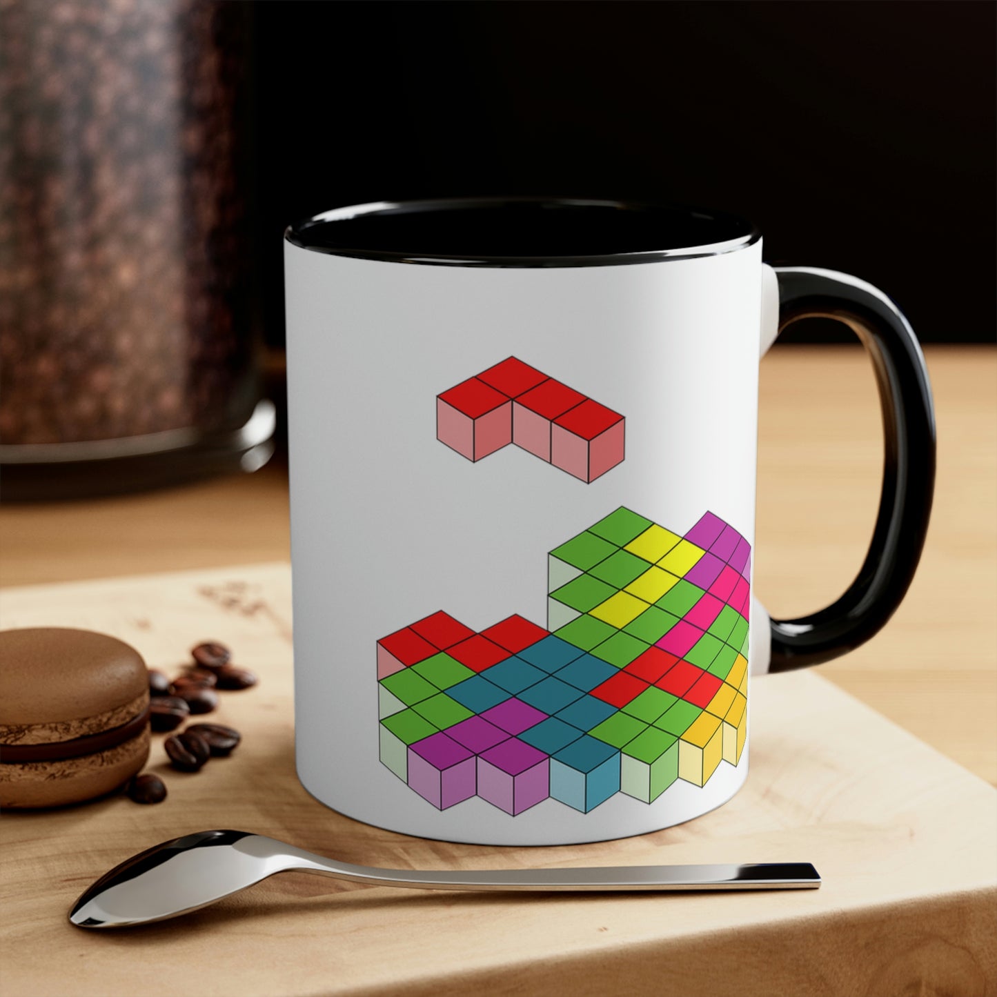 Tetris Style Accent Coffee Mug, 11oz