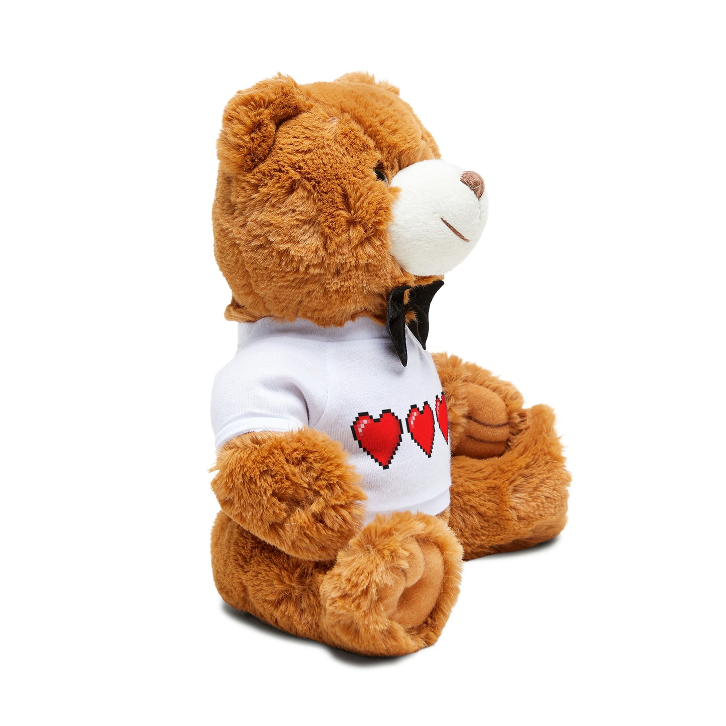 Teddy Bear with 8 Bit Style Hearts T-Shirt