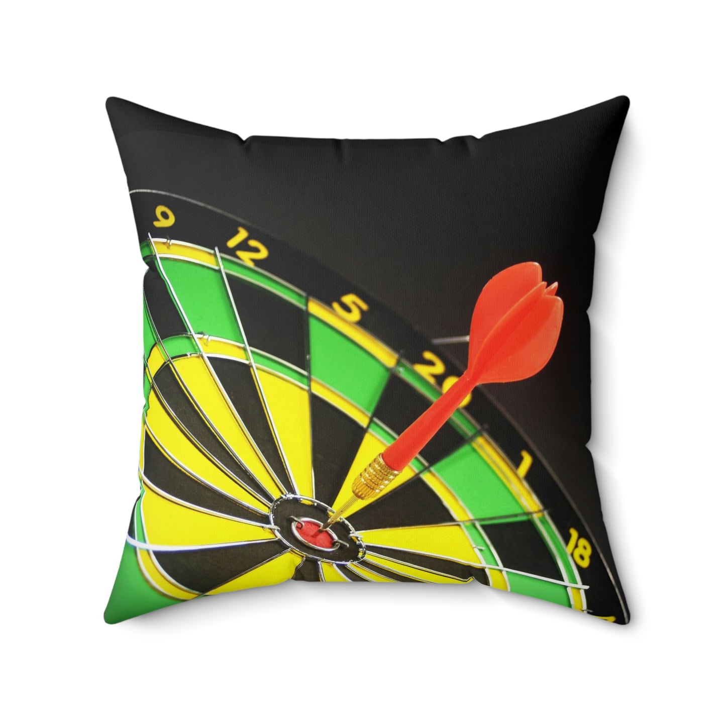 Darts Bullseye Style Cherries Spun Polyester Square Pillow