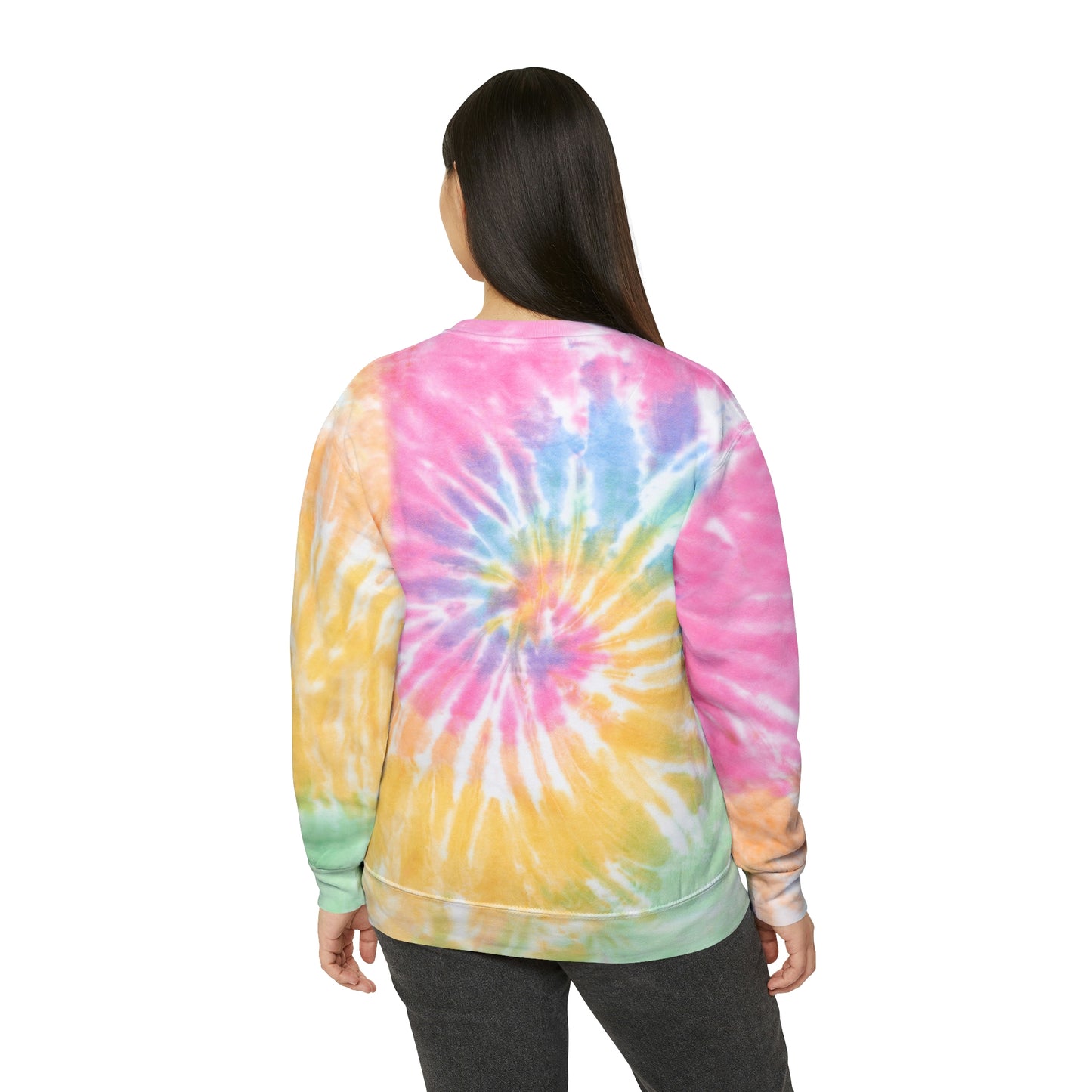 Skeleton 8 Bit Retro Style Unisex Tie-Dye Sweatshirt