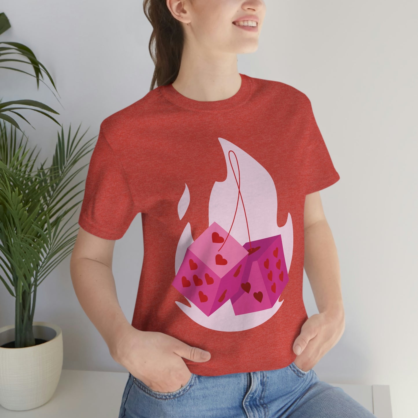 Dice Hearts Unisex Jersey Short Sleeve Tee