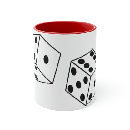 Dice Roll Accent Coffee Mug, 11oz