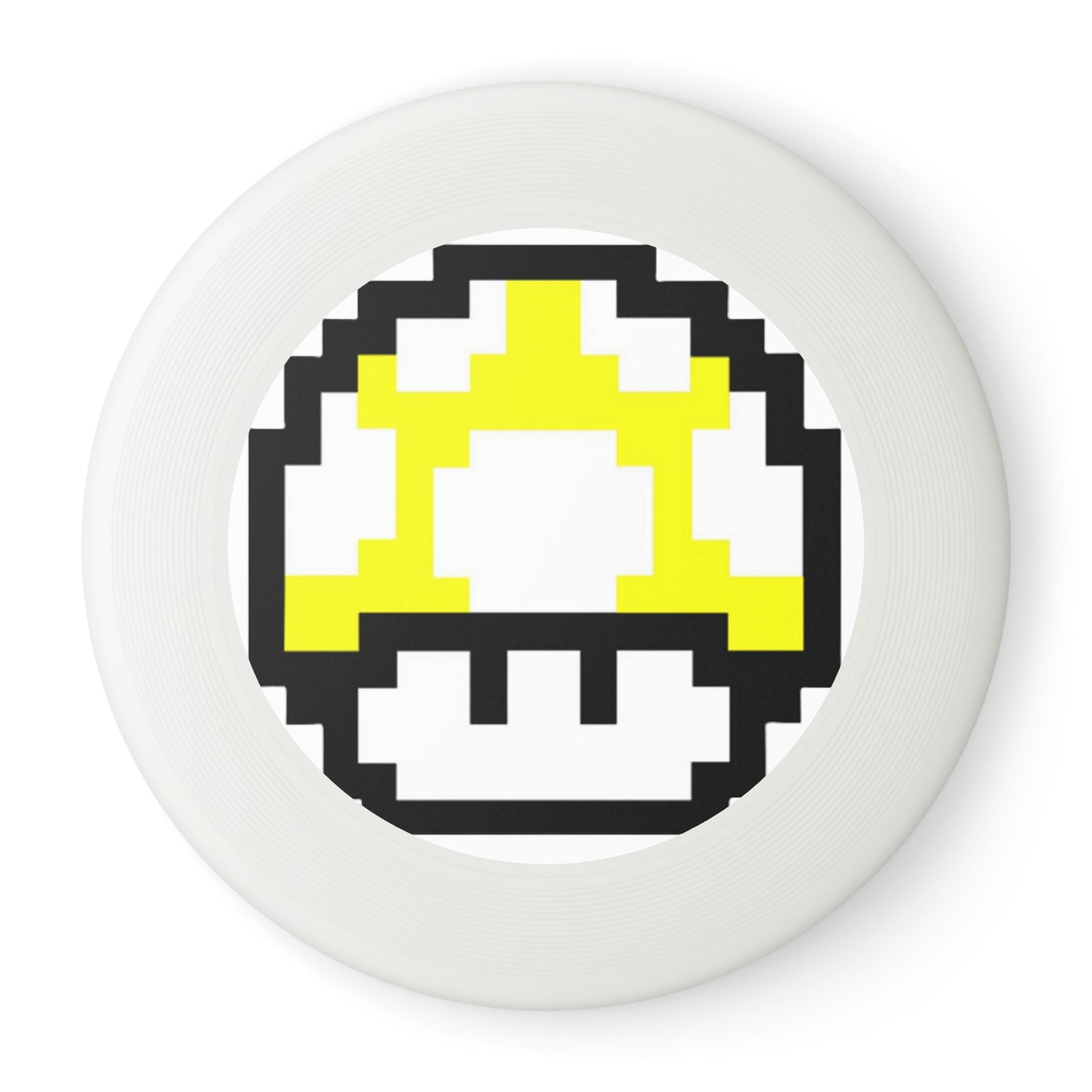 Yellow 8 Bit Style Mushroom Wham-O Frisbee