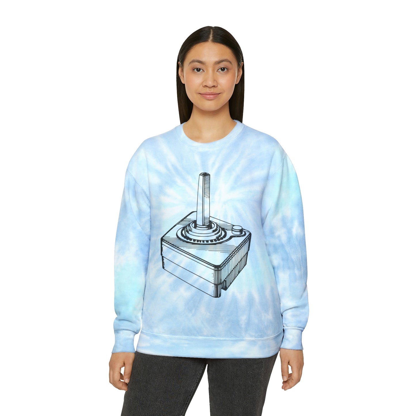 Retro Joystick Unisex Tie-Dye Sweatshirt